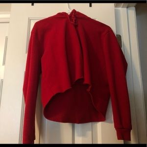 Brandy Melville Red Cropped Hoodie